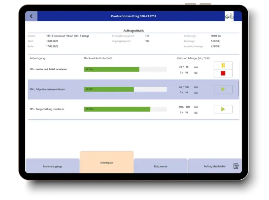Produktionsrückmeldung